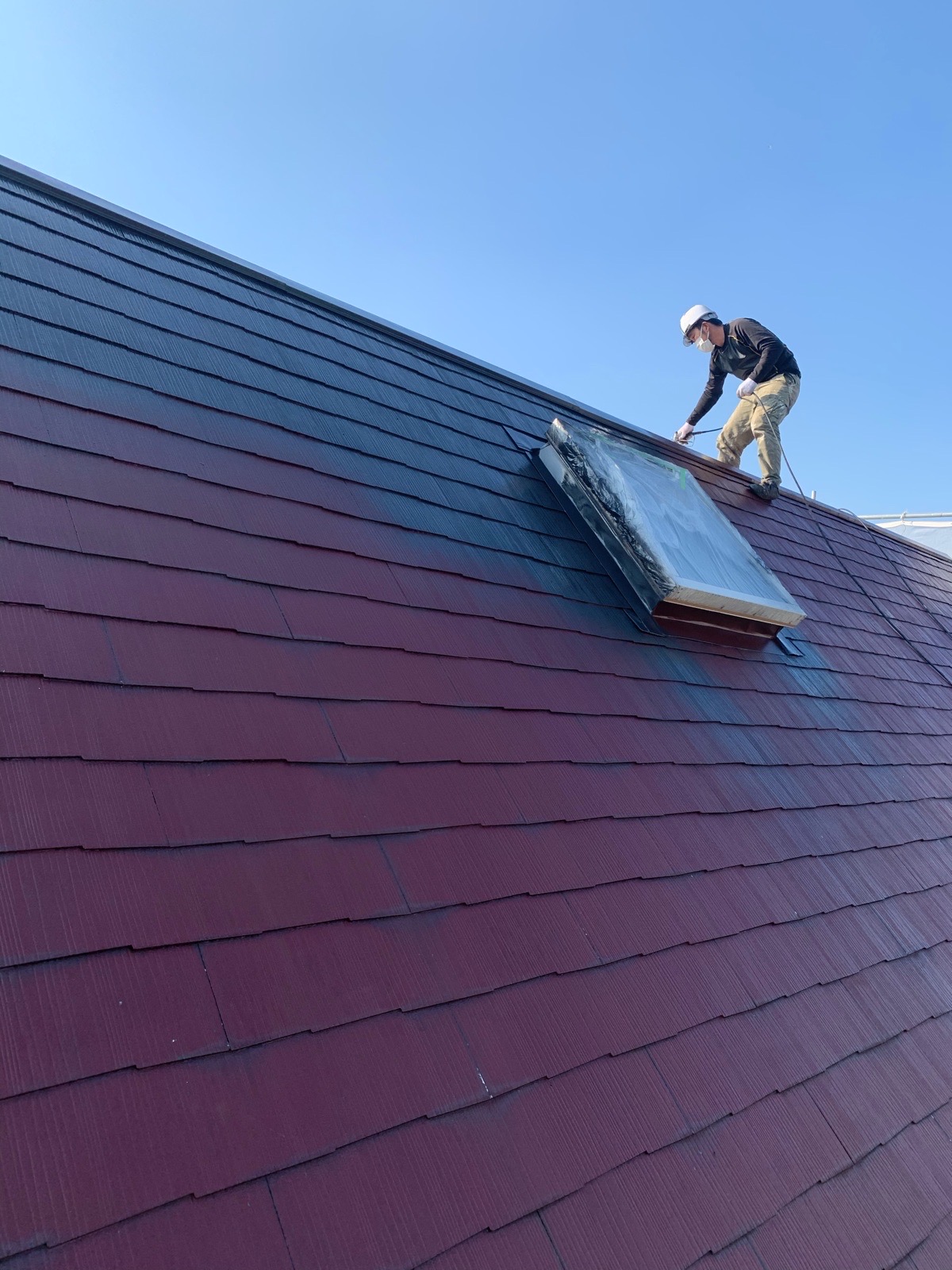 西原村屋根塗装